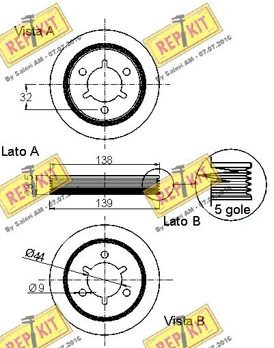 Belt Pulley, crankshaft