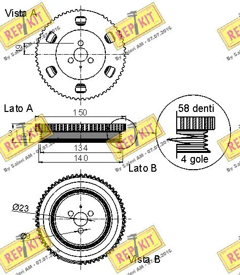 Belt Pulley, crankshaft