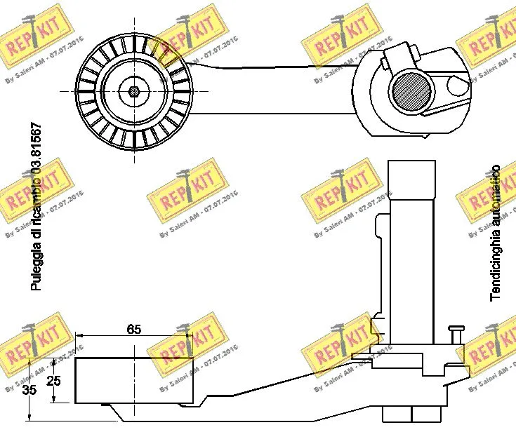 Belt Tensioner, V-ribbed belt