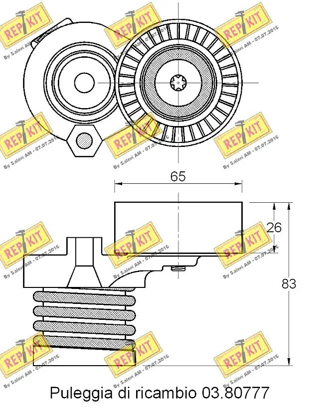 Belt Tensioner, V-ribbed belt