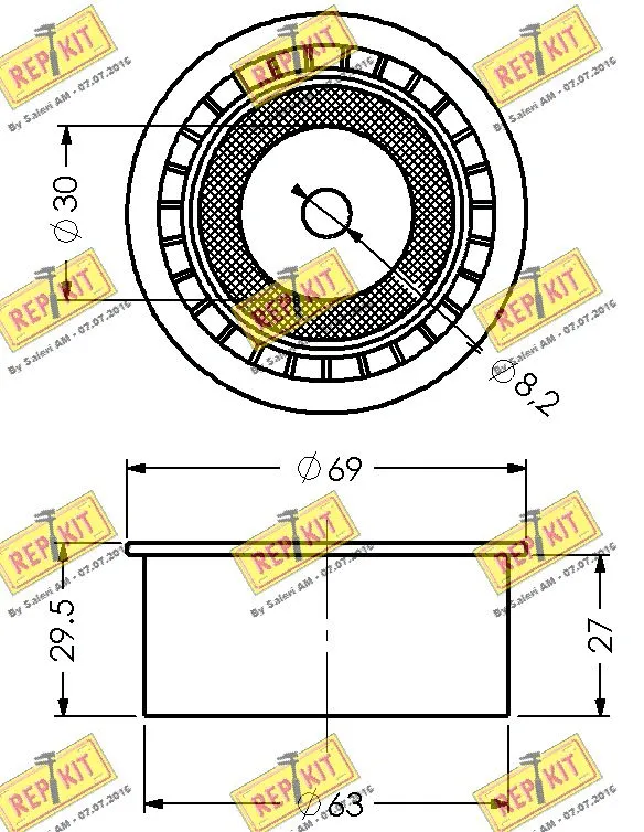 Deflection/Guide Pulley, timing belt