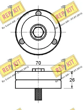 Deflection/Guide Pulley, V-ribbed belt