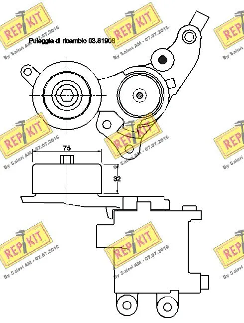 Belt Tensioner, V-ribbed belt