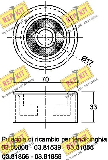 Deflection/Guide Pulley, V-ribbed belt