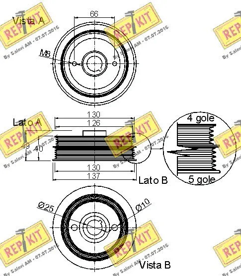 Belt Pulley, crankshaft