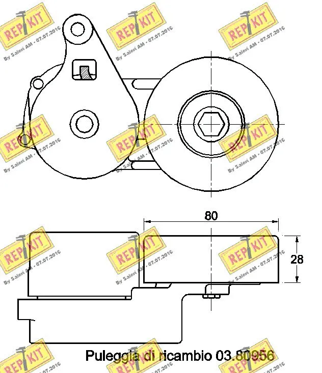 Belt Tensioner, V-ribbed belt