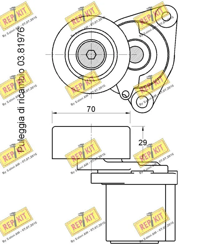 Belt Tensioner, V-ribbed belt