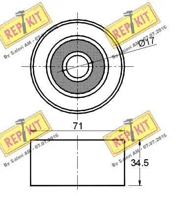 Deflection/Guide Pulley, V-ribbed belt