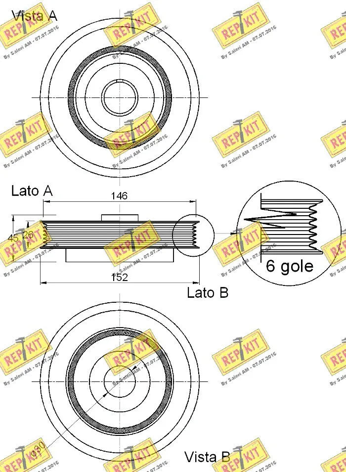 Belt Pulley, crankshaft