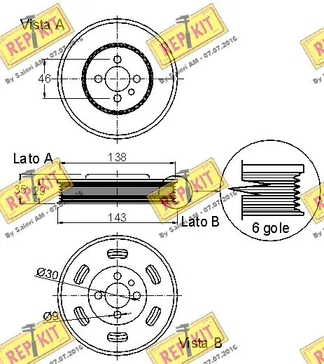 Belt Pulley, crankshaft