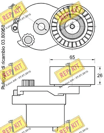 Belt Tensioner, V-ribbed belt