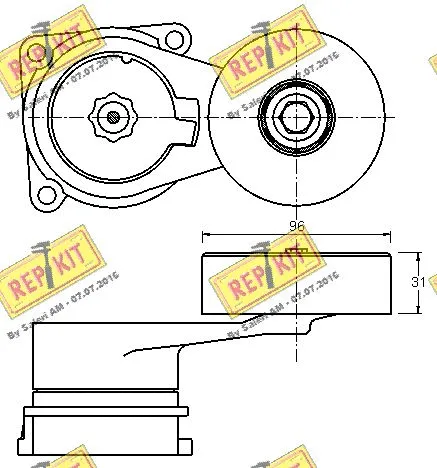 Belt Tensioner, V-ribbed belt