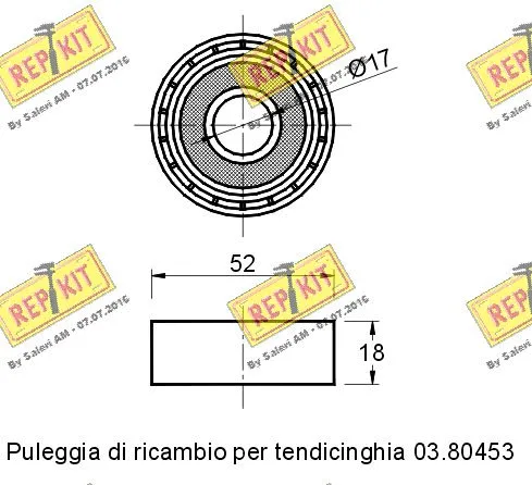 Deflection/Guide Pulley, V-ribbed belt