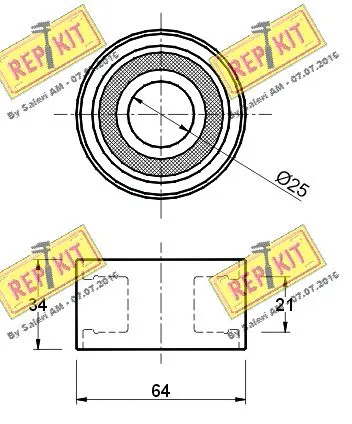 Deflection/Guide Pulley, timing belt