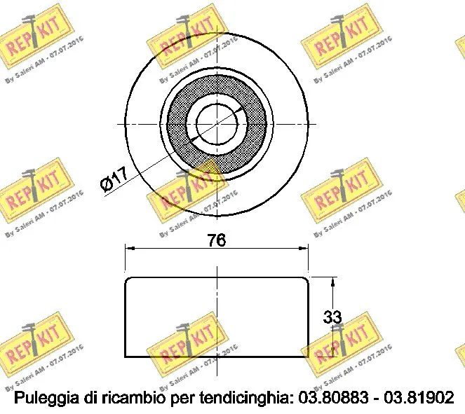 Deflection/Guide Pulley, V-ribbed belt