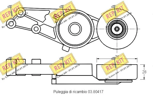 Belt Tensioner, V-ribbed belt