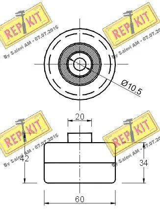 Deflection/Guide Pulley, timing belt