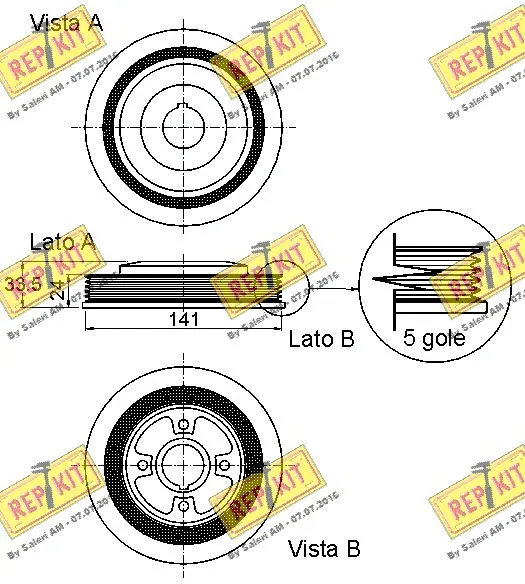 Belt Pulley, crankshaft