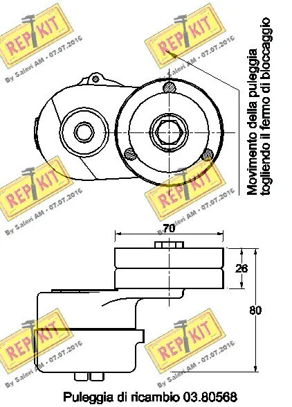 Belt Tensioner, V-ribbed belt