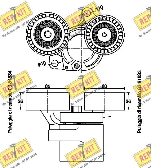 Belt Tensioner, V-ribbed belt