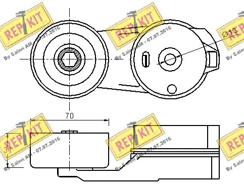 Belt Tensioner, V-ribbed belt