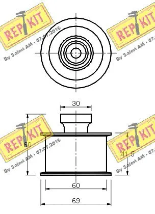 Deflection/Guide Pulley, timing belt