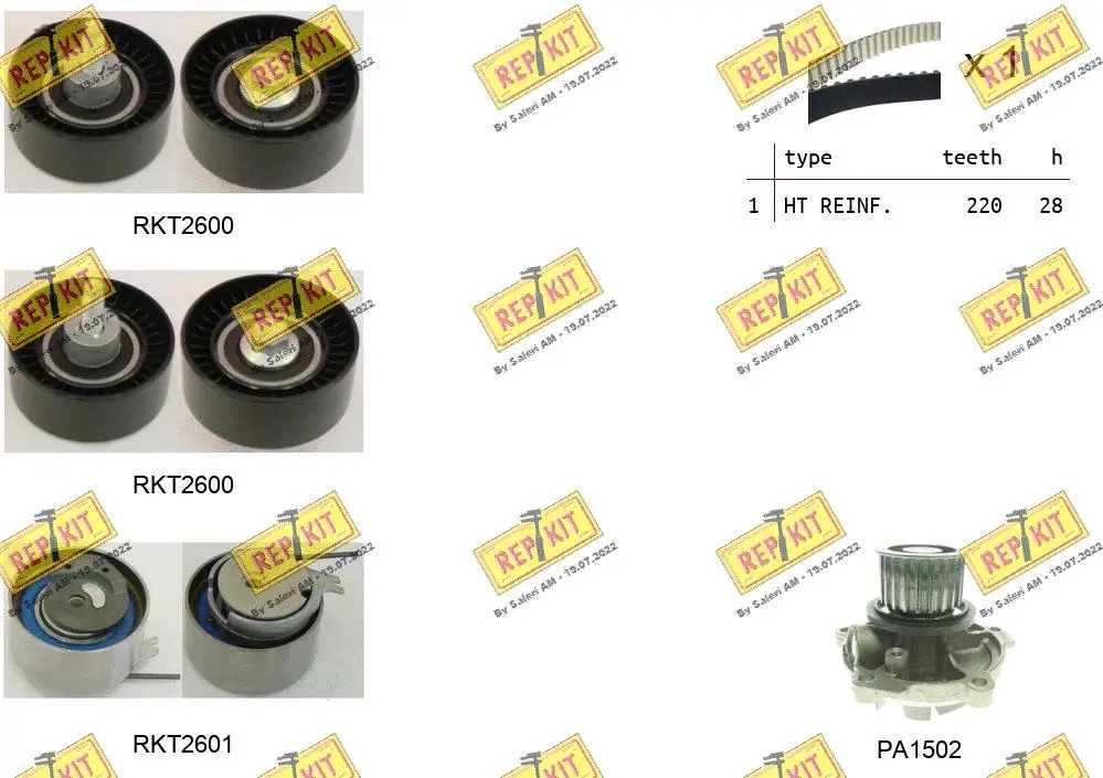 Water Pump & Timing Belt Kit (RKTK1067PA)