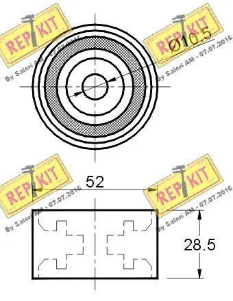 Deflection/Guide Pulley, timing belt