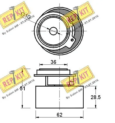 Tensioner Pulley, timing belt