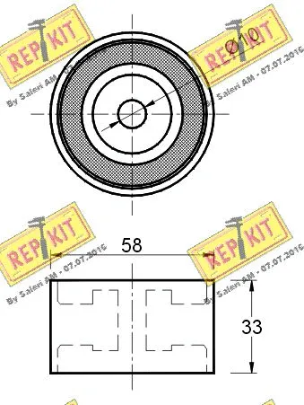 Deflection/Guide Pulley, timing belt