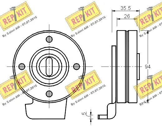 Belt Tensioner, V-ribbed belt