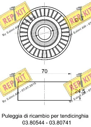 Deflection/Guide Pulley, V-ribbed belt