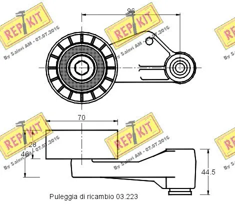 Belt Tensioner, V-ribbed belt