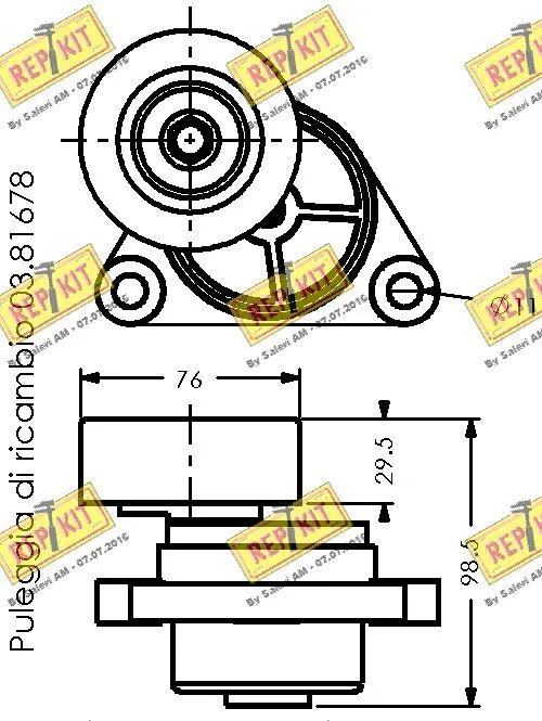 Belt Tensioner, V-ribbed belt