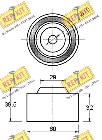 Deflection/Guide Pulley, timing belt