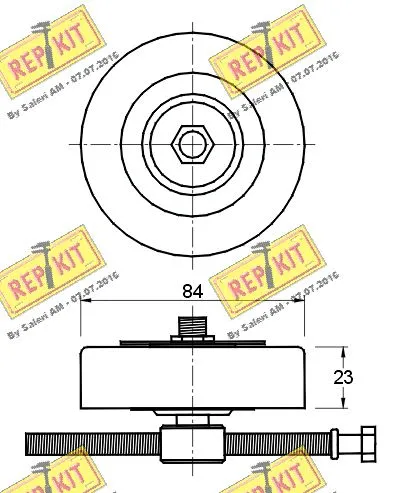 Deflection/Guide Pulley, V-ribbed belt