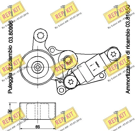 Belt Tensioner, V-ribbed belt