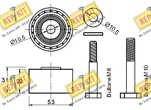 Deflection/Guide Pulley, timing belt