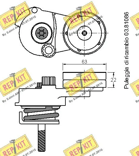 Belt Tensioner, V-ribbed belt