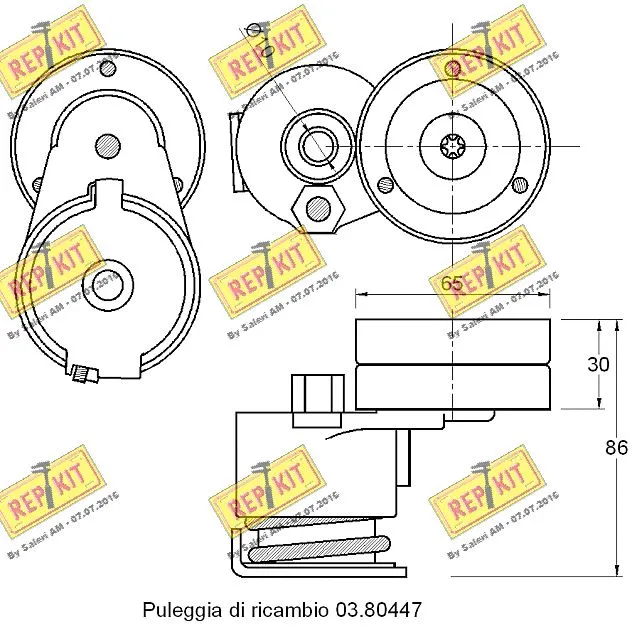 Belt Tensioner, V-ribbed belt