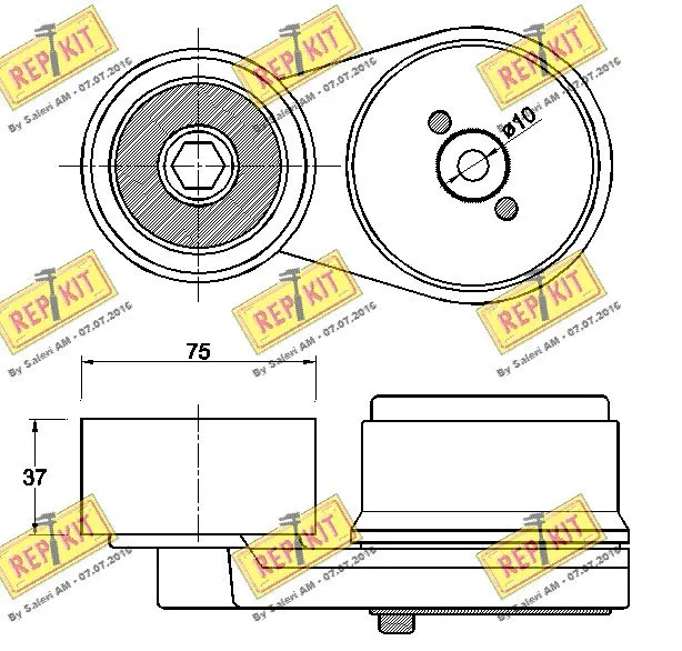 Belt Tensioner, V-ribbed belt