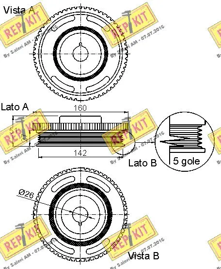Belt Pulley, crankshaft