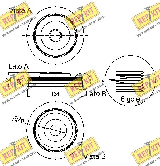 Belt Pulley, crankshaft