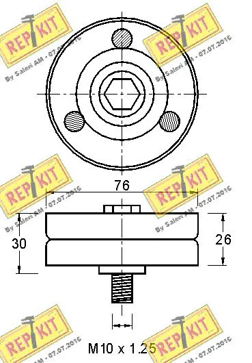 Deflection/Guide Pulley, V-ribbed belt