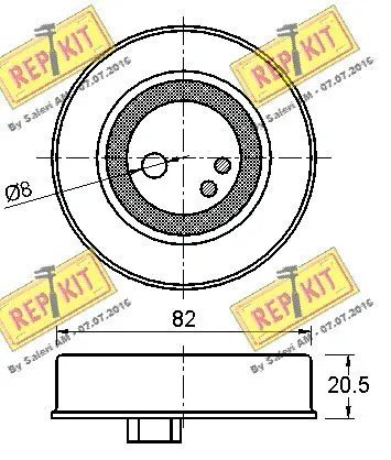 Deflection/Guide Pulley, timing belt