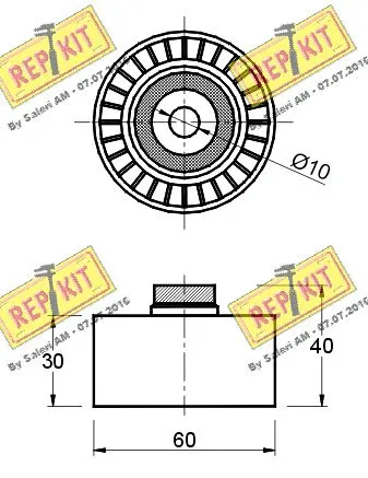 Deflection/Guide Pulley, timing belt