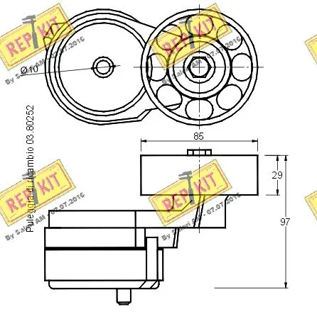 Belt Tensioner, V-ribbed belt