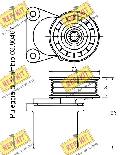Belt Tensioner, V-ribbed belt