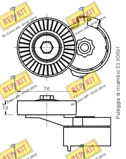 Belt Tensioner, V-ribbed belt