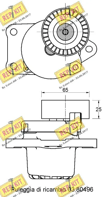 Tensioner Pulley, V-ribbed belt
